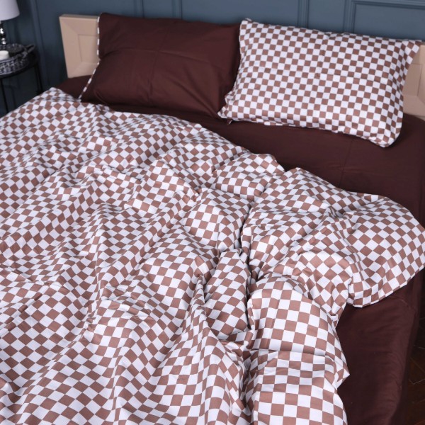 Фото - Комплект постільної білизни MirSon 22-1369 Classic Checkers 220х240 (2200010473827)